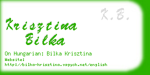 krisztina bilka business card